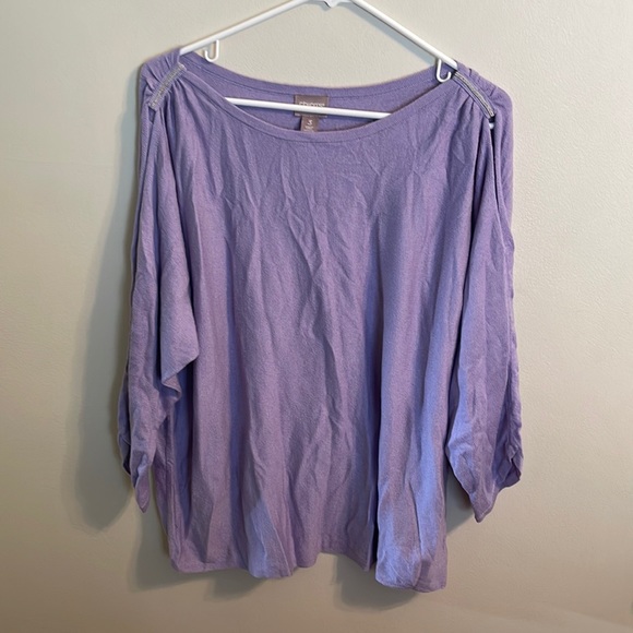 NWT Chicos Touch of Cashmere Cold Shoulder Sweater - Picture 2 of 8